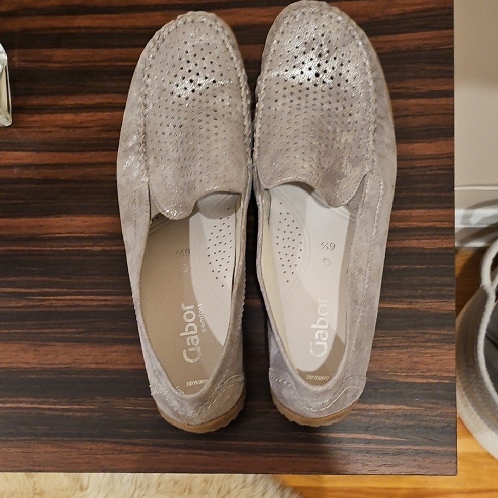 Gabor Women's Taupe Perforated Flats